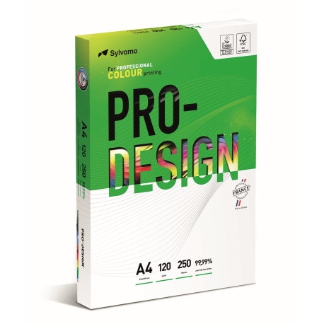 Papier ksero PRO-DESIGN FSC, satynowany, klasa A++, A4, 168CIE, 120gsm, 250 ark.