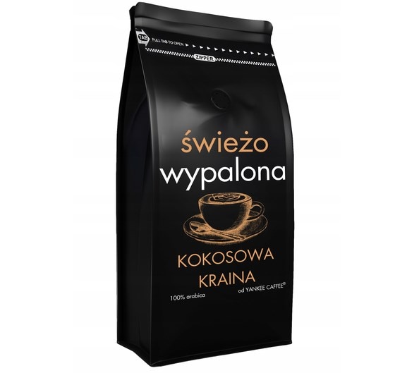 Kawa ziarnista Świezo Wypalona Kokosowa  1kg