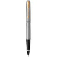 Parker Jotter pióro kulkowe Stainless Steel GT, stal szlachetna ze złotymi wykończeniami, końcówka fine, czarny atrament, opakowanie typu blister