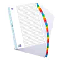 PRZEKŁADKI KARTONOWE OXFORD A4 MYLAR Z KOLOR. NUMERYCZNE 1-31