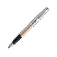 WATERMAN EMLBLEME DELUX  METALICZNY ZŁOTY WIECZNE PIÓRO (F) GB