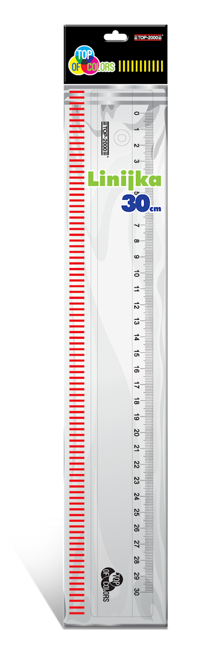 LINIJKATOP 2000 PRZEZROCZYSTA  30CM