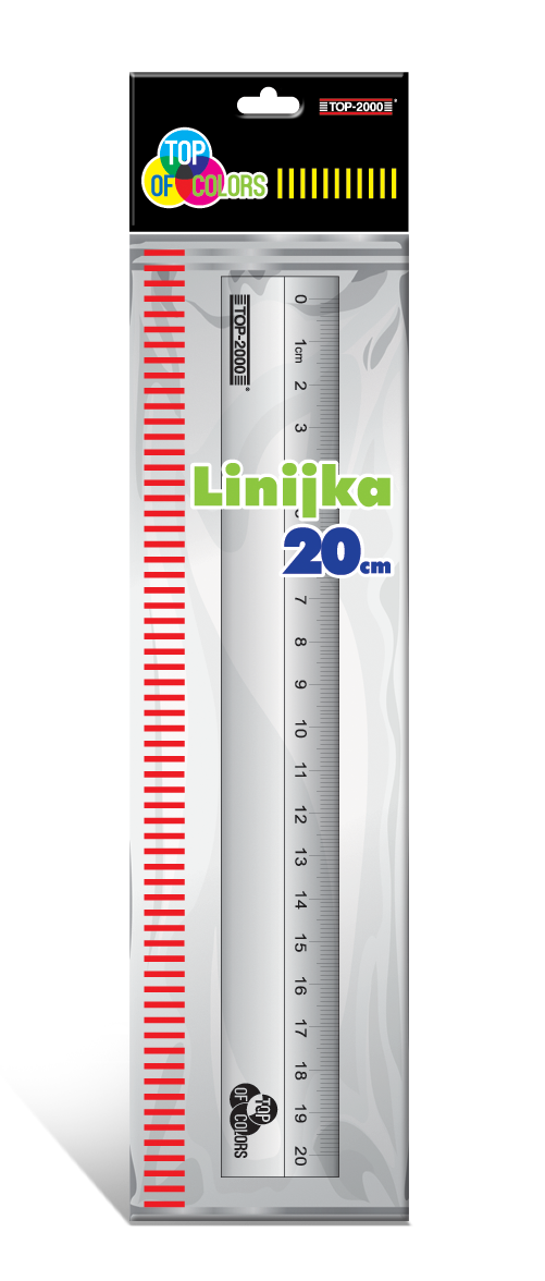 LINIJKA ALUMINIOWA TOP 2000 20CM