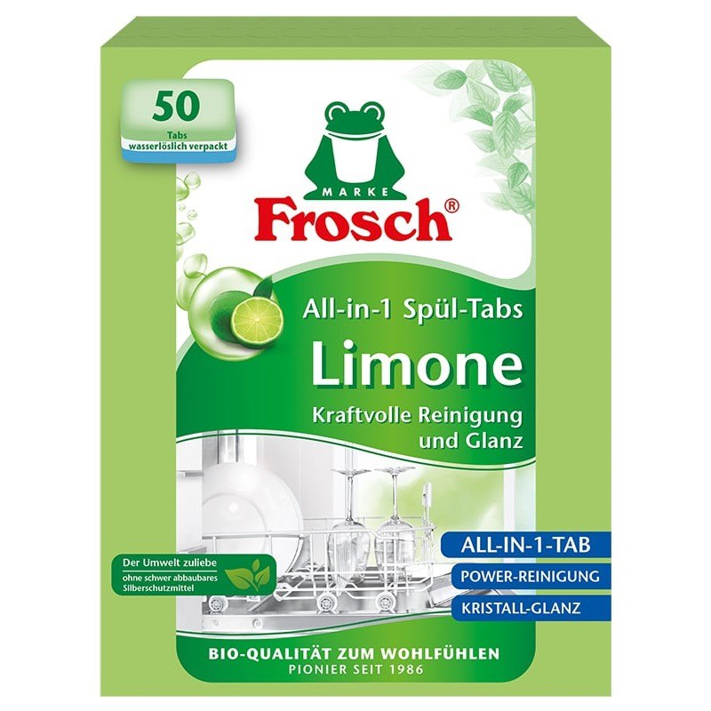Frosch Tabletki do Zmywarek All in One Limonkowei All IN 1 limonkowe 50szt