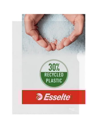 Ofertówki groszkowe A4 Esselte,w 30% z przedużytkowego tworzywa z odzysku 115 mic., przezroczysty 100 szt./pudełko
