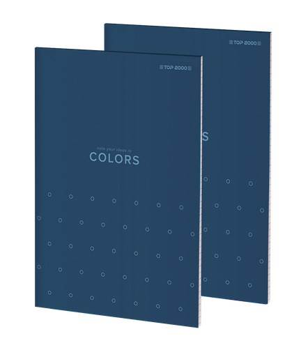 BLOK NOTATNIKOWY TOP 2000 COLOR 2.0 KLEJONY A6 50K 70G KR NIEBIESKI