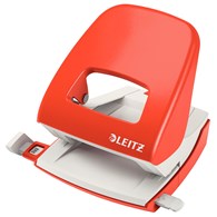 Dziurkacz duży metalowy Leitz, jasnoczerwony, 10 lat gwarancji, 30 kartek