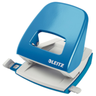 Dziurkacz duży metalowy Leitz, jasnoniebieski, 10 lat gwarancji, 30 kartek