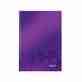Brulion w kratkę A5 Leitz WOW, fioletowy