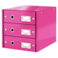 Pojemnik z 3 szufladami Leitz C&S WOW, różowy