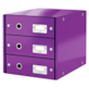 Pojemnik z 3 szufladami Leitz C&S WOW, fioletowy