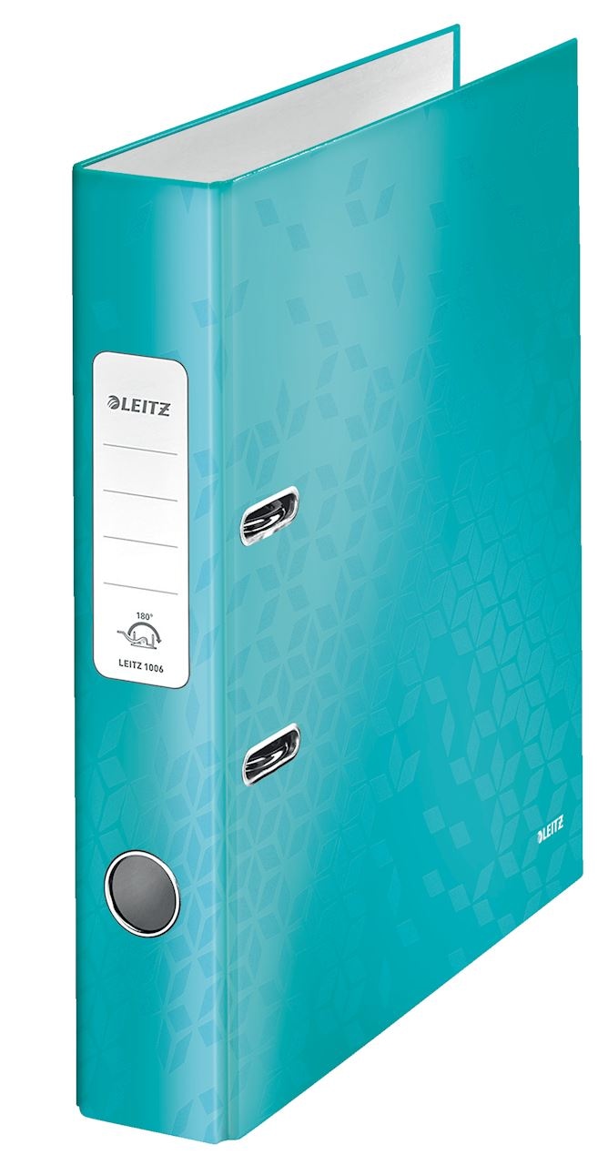 Segregator z mech. WOW Leitz 180°, A4/50mm, turkusowy