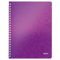 Kołonotatnik w kratkę A4 PP Leitz WOW, fioletowy