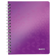 Kołonotatnik w kratkę A5 PP Leitz WOW, fioletowy