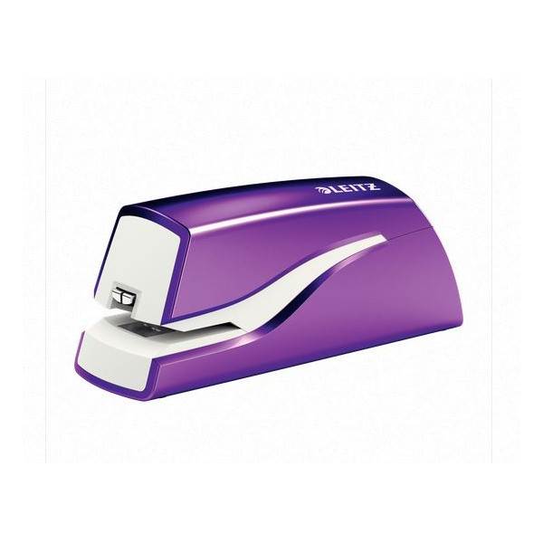 Zszywacz elektryczny na baterie WOW, fioletowy, 3 lata gwarancji, 10 kartek