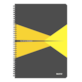 Kołonotatnik Office Card A4, w kratkę, żółty
