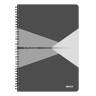 Kołonotatnik Office Card A4, w kratkę, szary