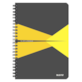 Kołonotatnik Office Card A5, w kratkę, żółty