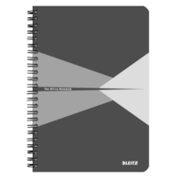 Kołonotatnik Office Card A5, w kratkę, szary