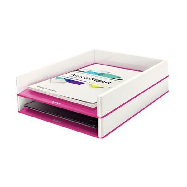 Półka na dokumenty Leitz WOW dwukolorowa, różowa