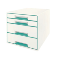 Pojemnik z 4 szufladami Leitz WOW, turkusowy