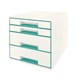 Pojemnik z 4 szufladami Leitz WOW, turkusowy