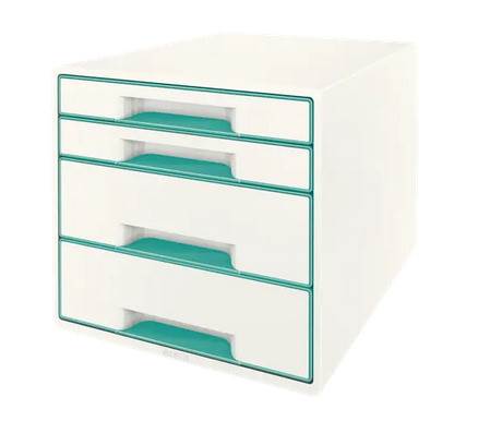 Pojemnik z 4 szufladami Leitz WOW, turkusowy