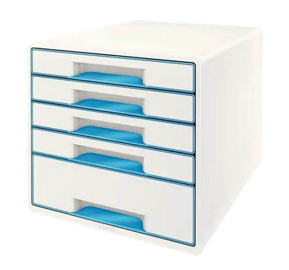 Pojemnik z 5 szufladami Leitz WOW, niebieski
