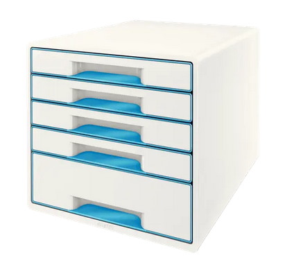 Pojemnik z 5 szufladami Leitz WOW, niebieski