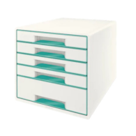 Pojemnik z 5 szufladami Leitz WOW, turkusowy