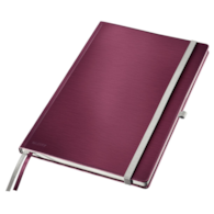 Notatnik w twardej oprawie Leitz Style A4, w kratkę, ciemnoczerwony