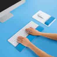 Podkładka pod nadgarstki do klawiatury Leitz WOW, niebieska