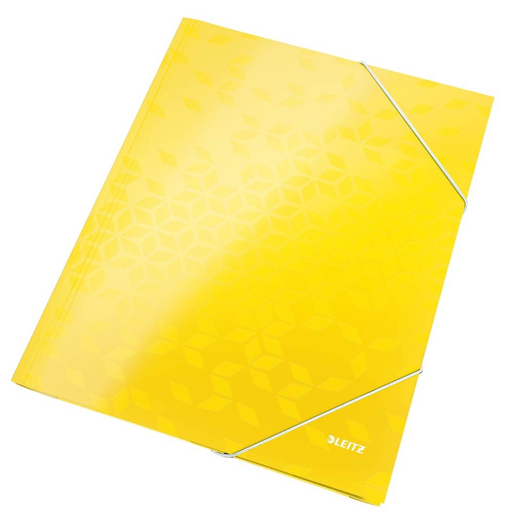 Teczka kartonowa z gumką WOW Leitz, żółta