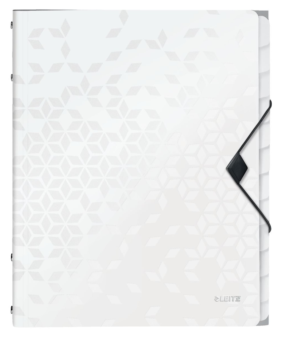 Teczka segregująca 12 przekładek PP Leitz WOW, biała