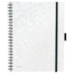 Kołonotatnik z 3 zakładkami  Be mobile  w kratkę A4 Leitz WOW, biały