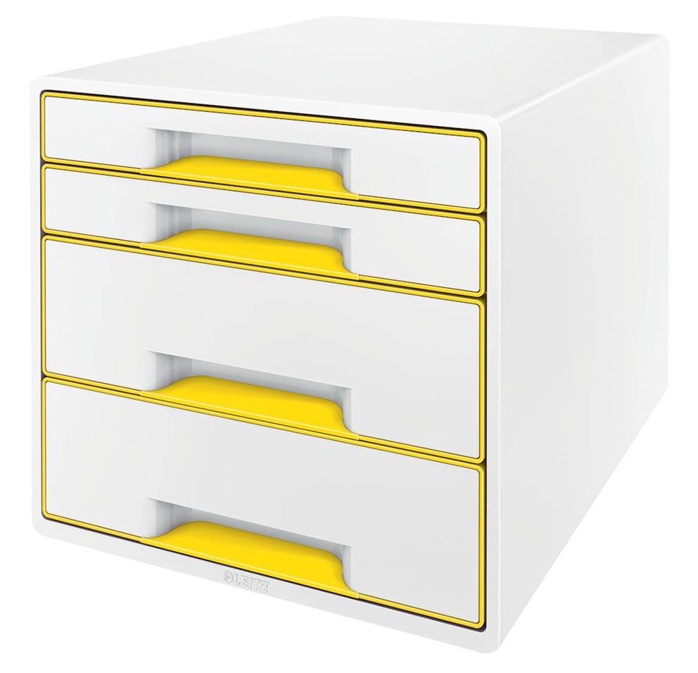 Pojemnik z 4 szufladami Leitz WOW, żółty