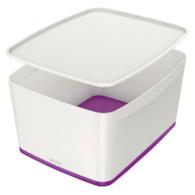 MyBox duży z pokrywką Leitz WOW, fioletowy