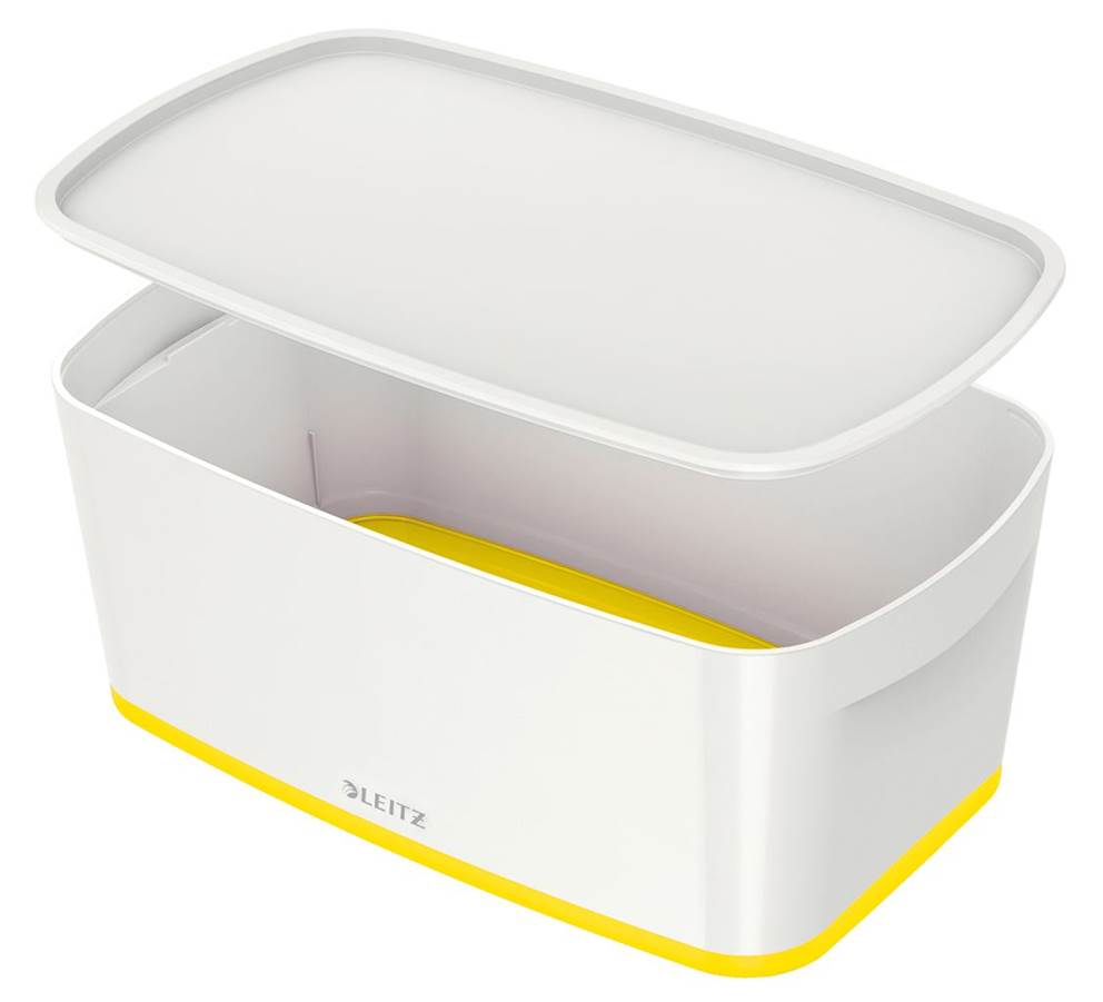 MyBox mały z pokrywką Leitz WOW, żółty