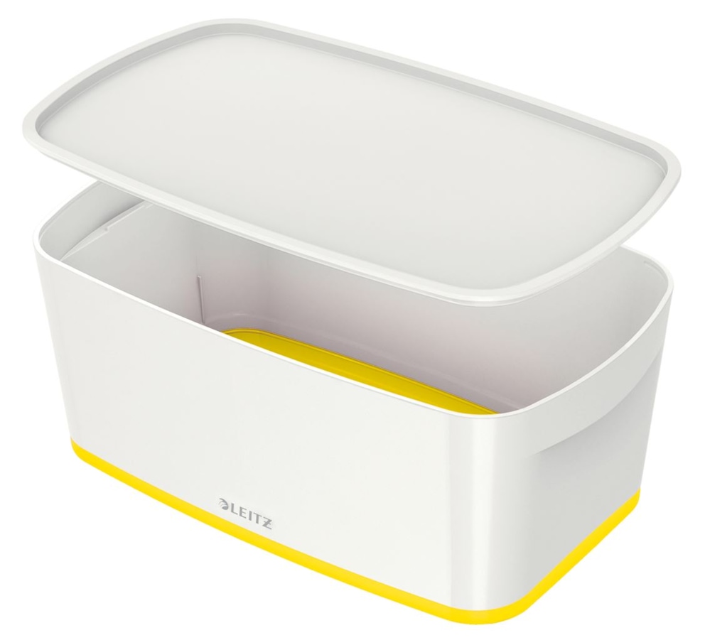 MyBox mały z pokrywką Leitz WOW, żółty