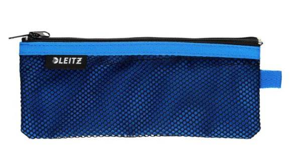 Saszetka z suwakiem z dwiema przegródkami Leitz WOW, rozmiar M, niebieska