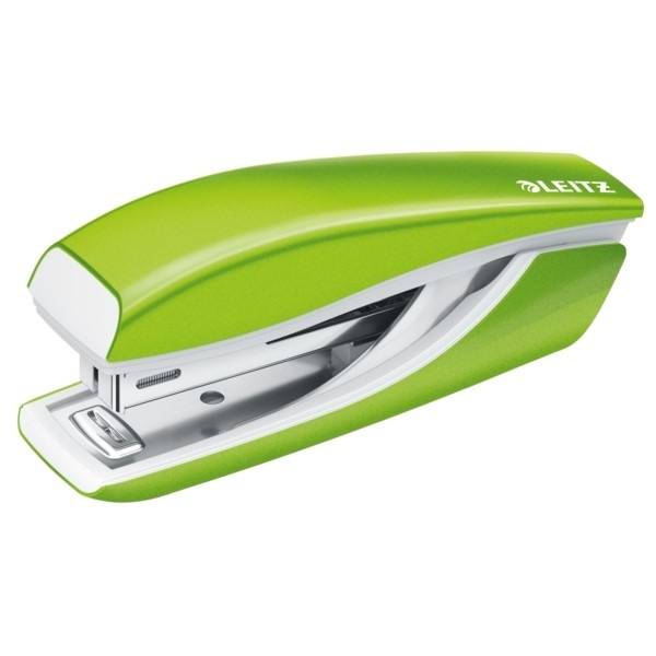 Zszywacz Mini metalowy Leitz WOW, zielony, 10 lat gwarancji, 10 kartek