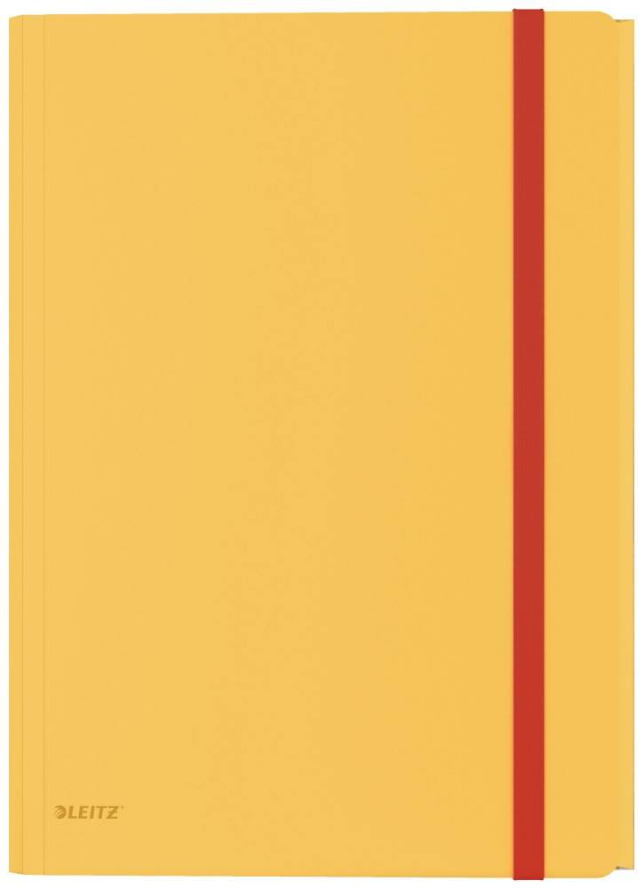 Teczka z gumką i kieszonką Leitz Cosy, PP, żółta