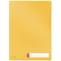 Folder A4 z kieszonką na etykietę Leitz Cosy, żółta 3 szt./opak.