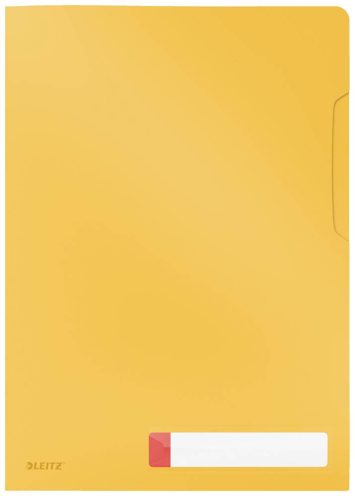 Folder A4 z kieszonką na etykietę Leitz Cosy, żółta 3 szt./opak.