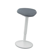 Stołek Leitz Ergo do aktywnego siedzenia w pozycji półstojącej z wygodnym siedziskiem Szary