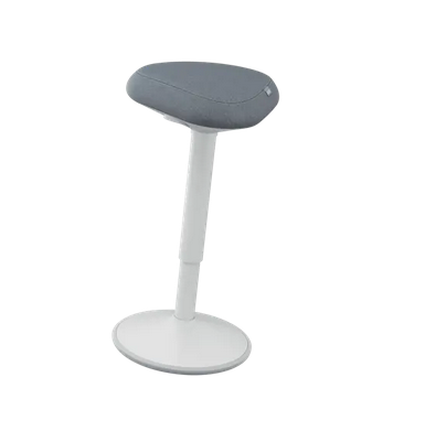 Stołek Leitz Ergo do aktywnego siedzenia w pozycji półstojącej z wygodnym siedziskiem Szary