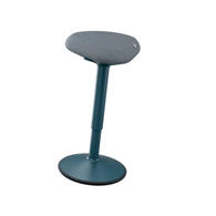 Stołek Leitz Ergo do aktywnego siedzenia w pozycji półstojącej z wygodnym siedziskiem Szary ciemny