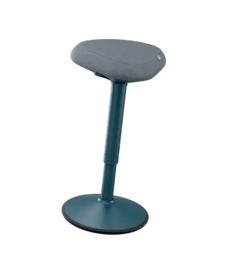 Stołek Leitz Ergo do aktywnego siedzenia w pozycji półstojącej z wygodnym siedziskiem Szary ciemny