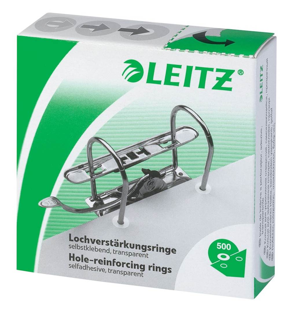 Pierścienie wzmacniające otwory Leitz, biały 500 szt./pudełko