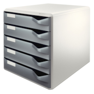 Pojemnik na korespondencję Leitz - 5 szuflad, ciemnoszary